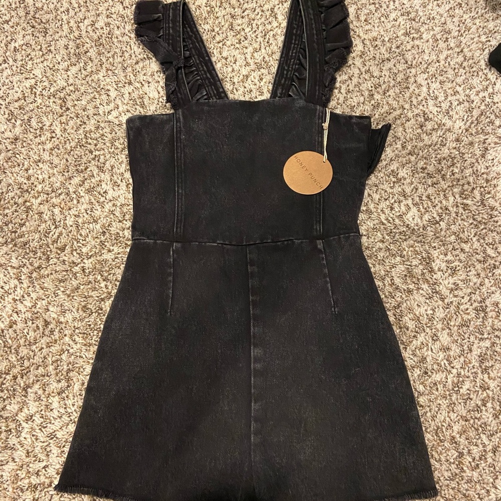brand new denim romper